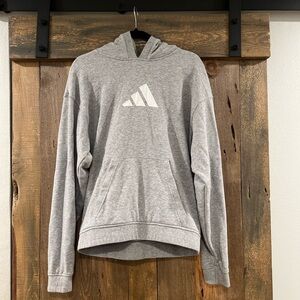 Adidas Men's Gray Pullover Cotton Hoodie small